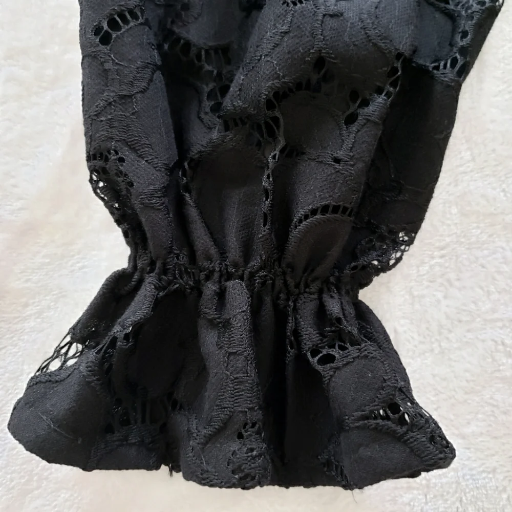 MARC NEW YORK Black Long Sleeve Lace Blouson Peplum Blouse--NWT--S - Picture 8 of 14